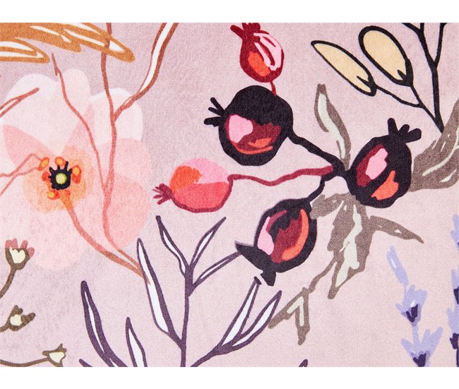 Beliani Almofada decorativa ANEMONES Rosa Talco