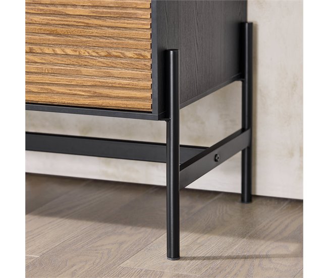 Aparador de corredor Buffet de hall de entrada SoBuy PT Preto