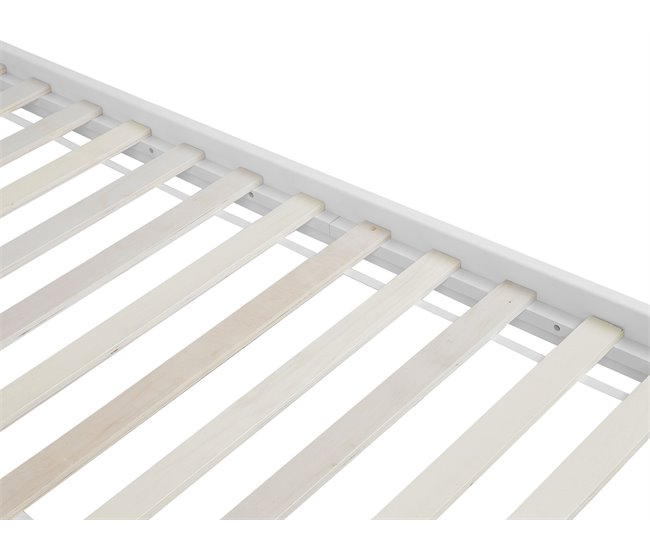 Beliani Cama com estrado Pinho MAYENNE 169x208 Branco
