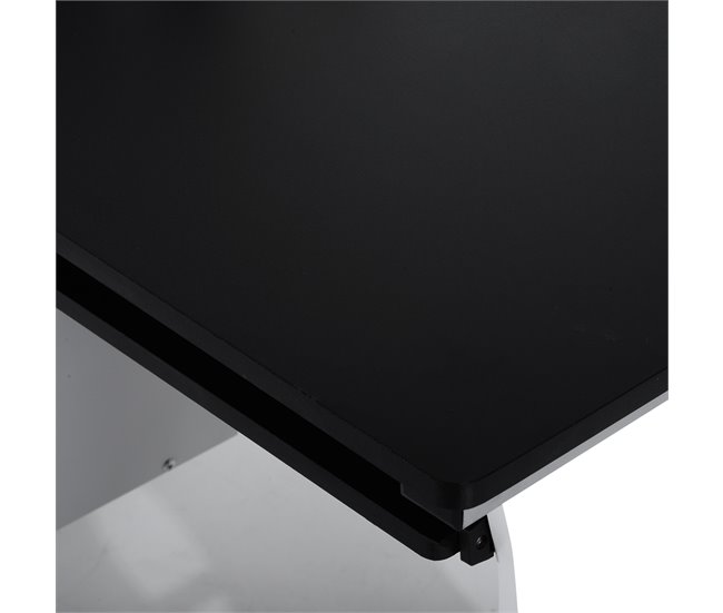 Mesa de Computador MDF e Metal HOMCOM, escritório - secretárias 100x52 Preto