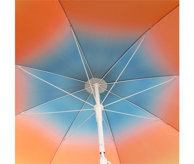 Aktive Guarda-sol de praia 8 varetas inclinável 180x180 Multicor