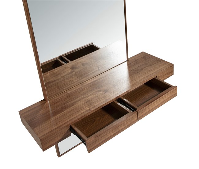 ANGEL CERDA Espelho de parede retangular nogueira Nogal