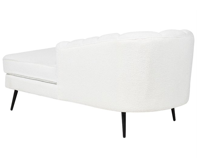 Beliani Chaise longue Bouclé ALLIER Bege