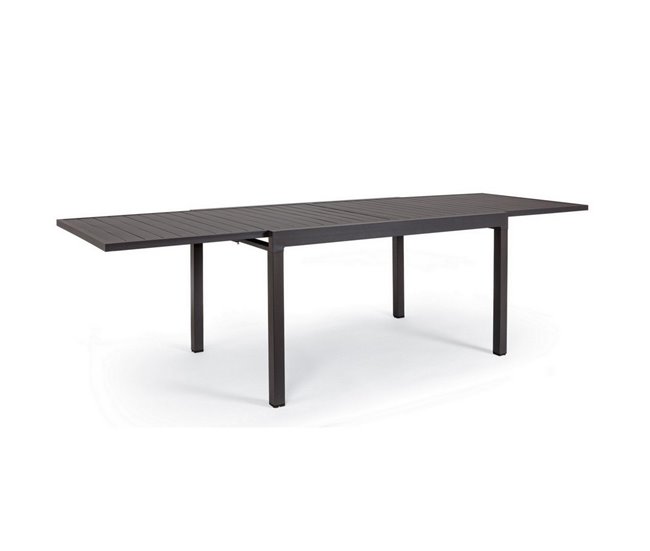 Mesa extensível de alumínio para jardim Lipari 90x134 Madeira