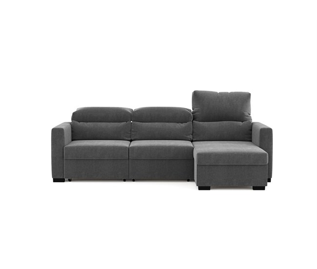 Chaise longue conversível em cama ARAM Cinza