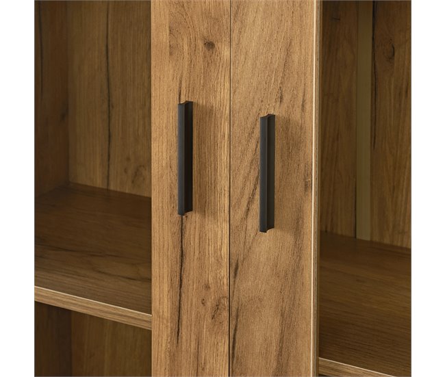 Vitrina Sorø com 2 portas 3 compartimentos 80 Carvalho