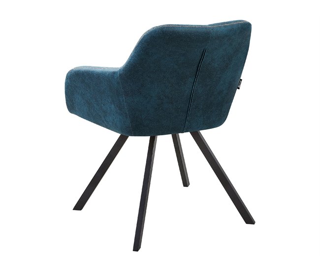 Beliani Silla de comedor MONEE Azul Marino