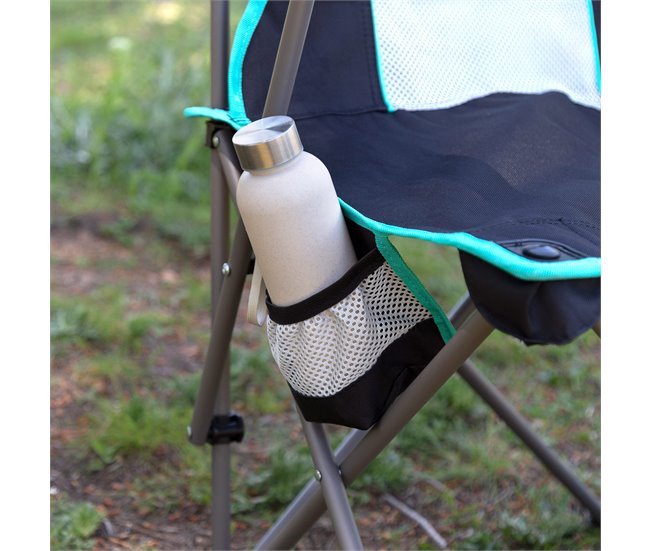 Aktive Pack de 2 cadeiras de praia 5 posições com almofada Preto