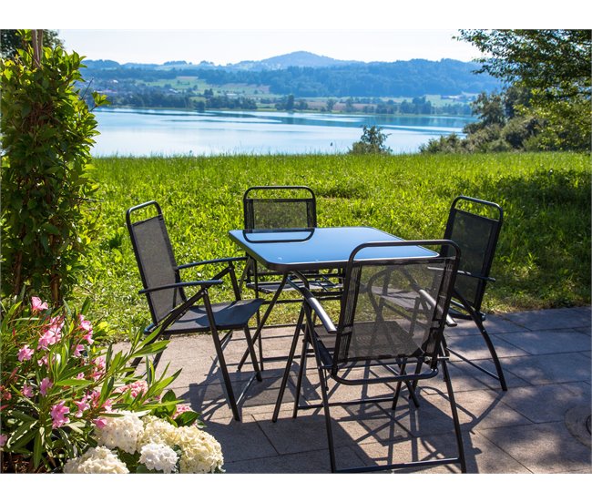 Beliani Mesa de jardim LIVO 80x80 Preto
