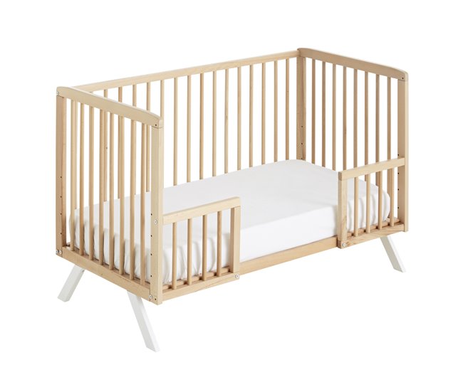 Grades para berços co-sleeping que podem ser convertidas em camas Madeira