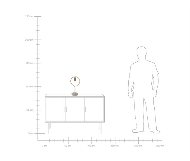 Beliani Candeeiro de mesa JUCAR Dourado