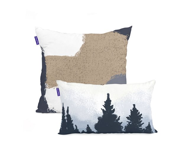 Conjunto de capas de almofada Blanc Nightfall Multicor