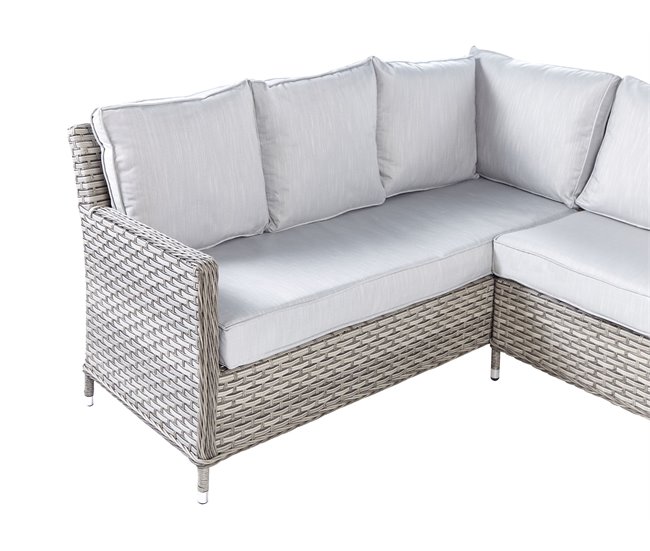 Beliani Conjunto lounge LACONA Cinza Escuro