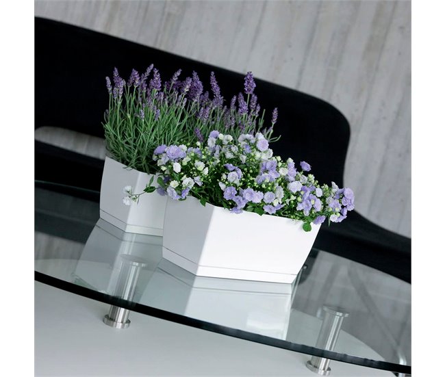 2x Caixa de Coubi de Gardeneiro de Plástico P. Branco