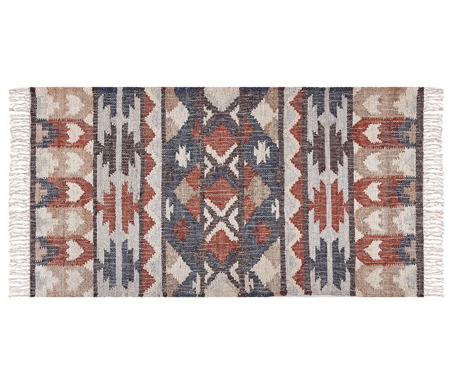 Beliani Entrelaçado KALFA 80x150 Multicor