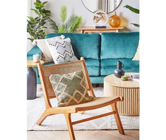 Beliani Almofada decorativa GOPI 45x45 Verde
