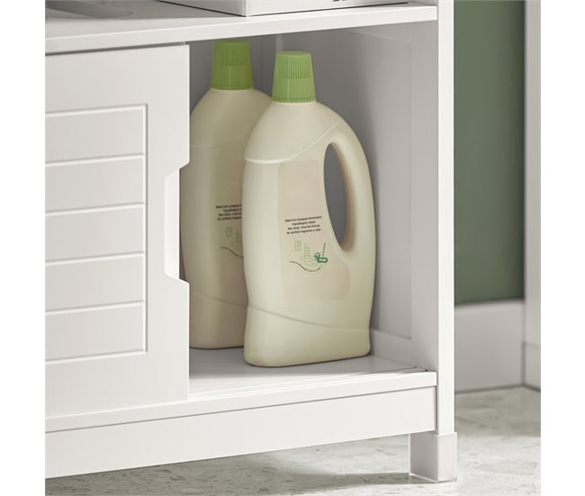 Armário debaixo do lavatório FRG128-SG SoBuy 60 Branco