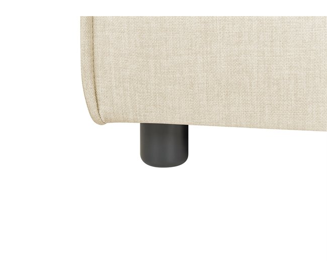Beliani Chaise longue Linho APRICA Bege