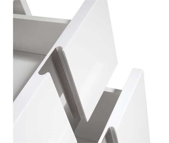 ANGEL CERDA Chiffonier branco e aço cromado Branco