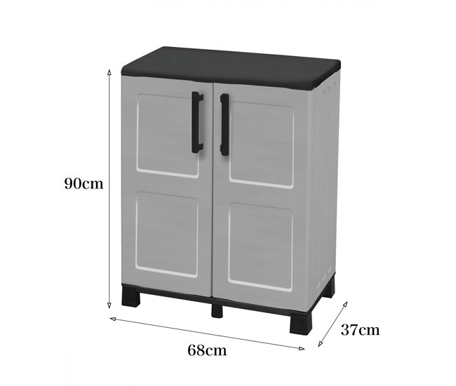 Armário exterior em PVC Cinza