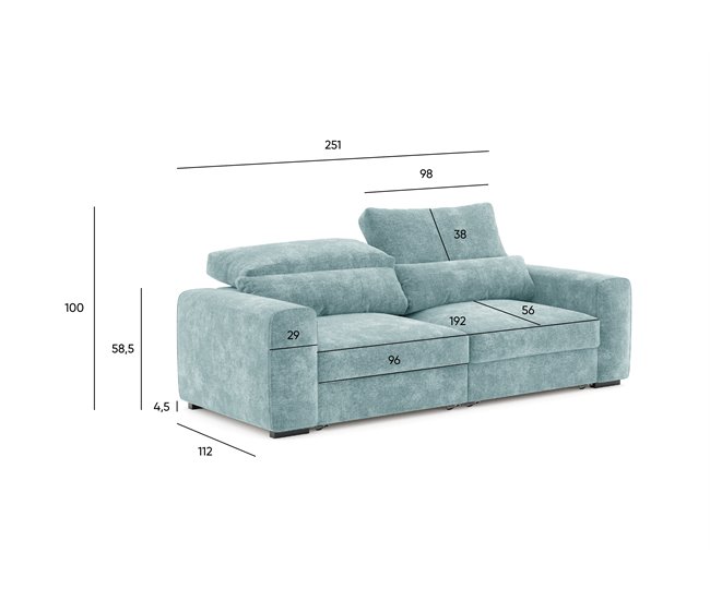 Sofá conversível em cama LANDON Verde
