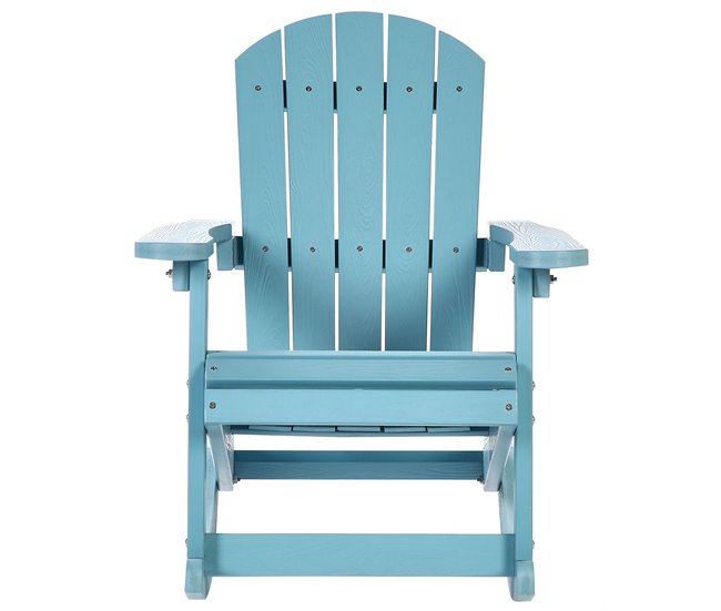 Beliani Cadeira de baloiço ADIRONDACK Azul Claro
