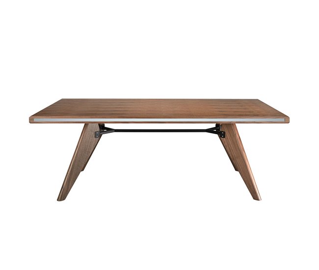 ANGEL CERDA Tabela de jantar retangular nogueira e nogueira 220x110 Nogal