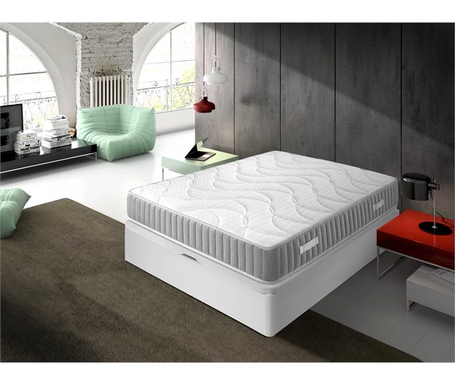 Pack colchão com sommier branco 140x190cm ORTOFLOW SOMNALIS Branco