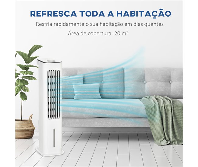 Ventilador de Torre ABS e PP HOMCOM Branco