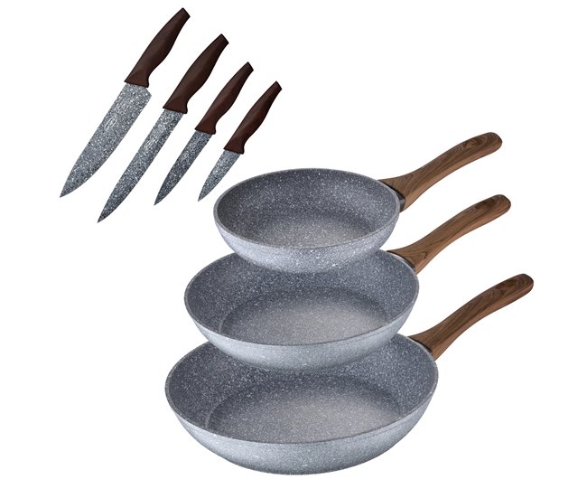 Conjunto 3 frigideiras Cinza