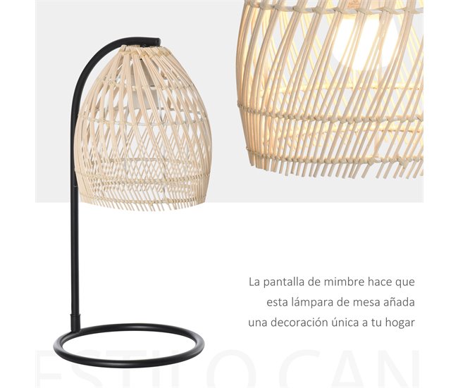  Candeeiro de mesa HOMCOM B31-289 Madeira