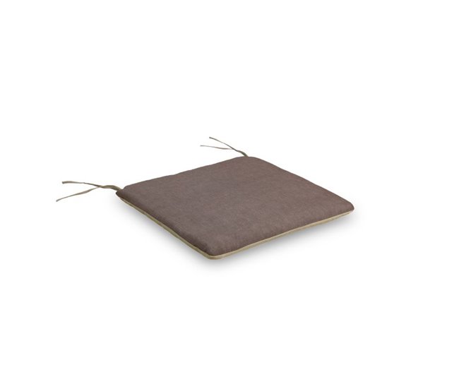 Almofada de cadeira reversível 42x38 Castanho
