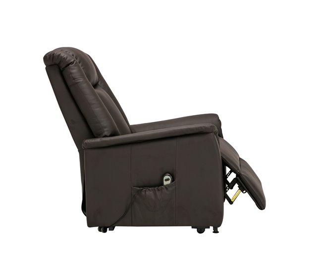 Poltrona relax elétrica pele sintética MAX Chocolate