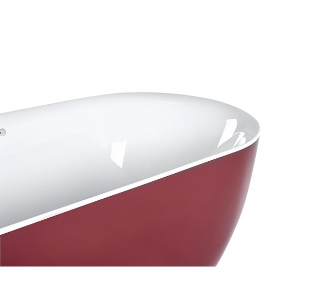 Beliani Bañera independiente CARRERA 80x170 Vermelho