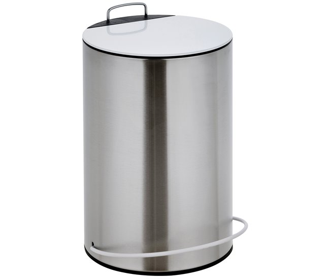 Lata de lixo com um pedal de 5l Branco
