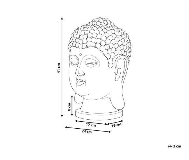 Beliani Acessório decorativo BUDDHA Branco