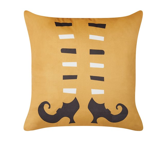 Beliani Almofada decorativa COVASNA Laranja