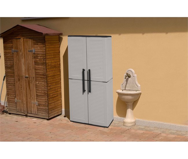 Armário exterior em PVC Cinza