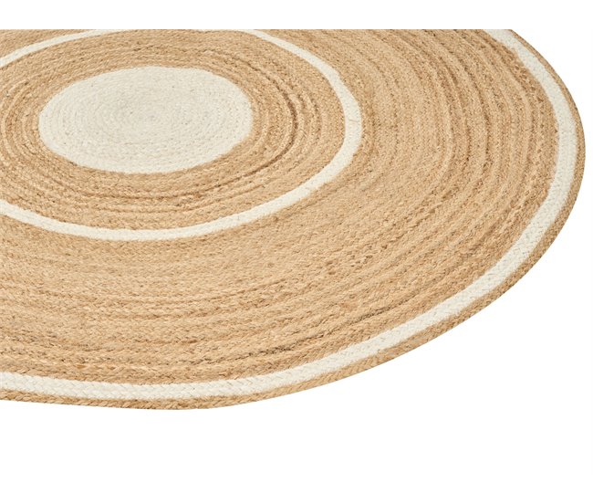 Beliani Entrelaçado HALFELI Branco/ Bege