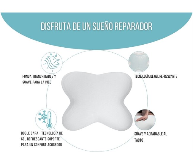 Almofada Borboleta Refrescante Gel Multiposições Branco