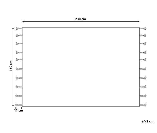 Beliani Entrelaçado CORUM 160x230 Preto