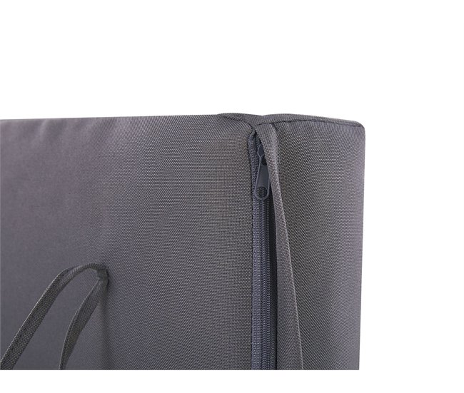 Beliani Conjunto lounge Madeira de acácia PALLANO Cinza Escuro