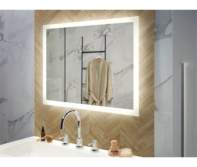 Beliani Espejo de baño ADOUR Cinza