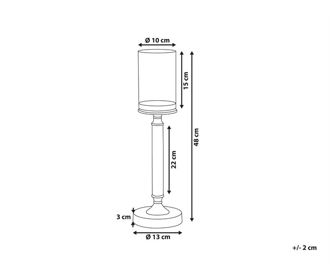 Beliani Candelabro ABBEVILLE Cinza