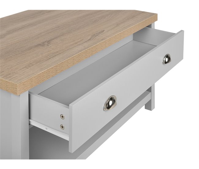 Beliani Mesa de centro CONCAN 55x99 Cinza Claro