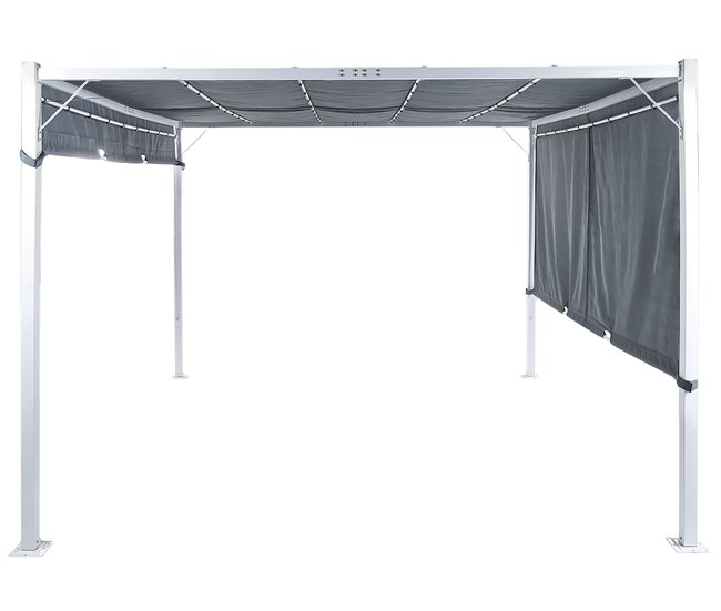 Beliani Pérgola de Jardim PARGA Cinza