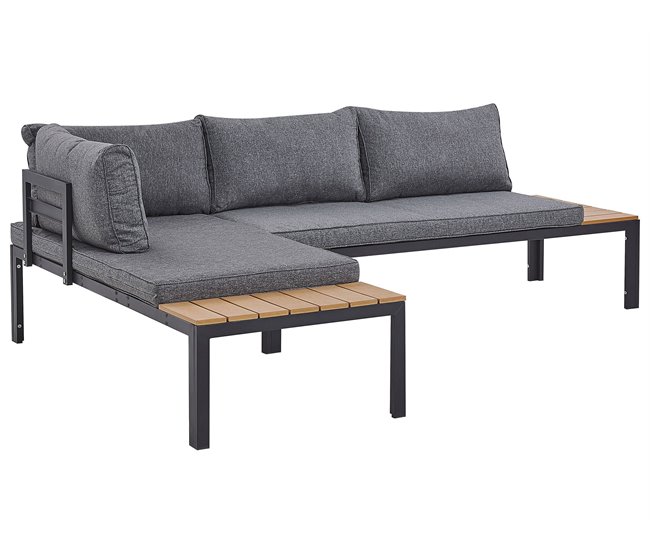 Beliani Conjunto lounge PIENZA Preto