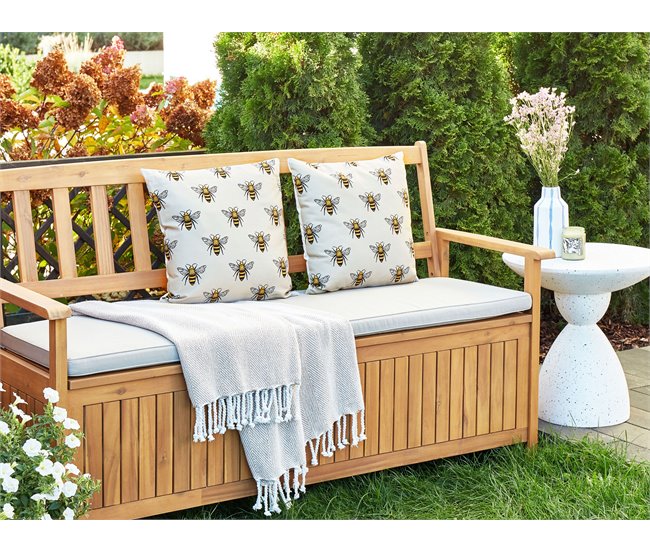 Beliani Almofada de jardim CANNETO 45x45 Bege