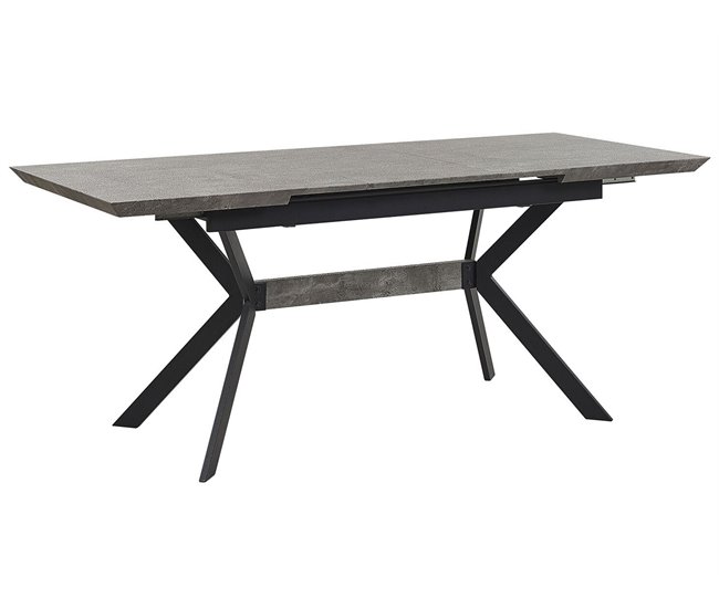 Beliani Mesa de centro AVOCA 80x140 Cinza Claro