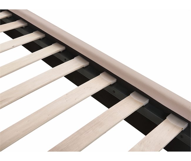 Beliani Cama com estrado Veludo MIRIBEL 167x218 Bege